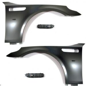 E60 M5 Look Front Fenders - Metal, Primed, Bolt-On for 2004-2006 BMW Sedan