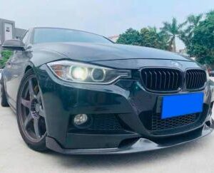 2012-2019 F30 M Sport Glossy Black Front Lip installed on BMW