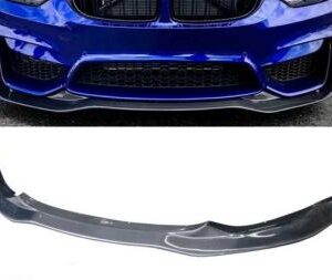 PSM Style Carbon Fiber Front Lip with Real Carbon Fiber and Clear Coating for BMW F80 F82 F83