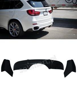 F15 2014-2018 M Performance Glossy Black Diffuser installed on BMW X5 Msport bumper.