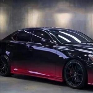 R Style Side Skirts for Lexus IS250 and IS350 in Ultraflex Flat Black