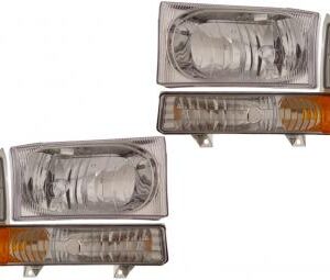 1999-2004 Super Duty Headlight Set showing 2 headlights and 2 signals