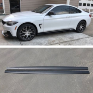 F32 F33 Performance Black Side Skirt Extensions - Set of 2