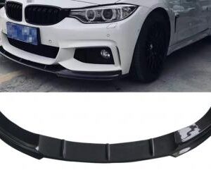 High-quality 2014-2019 F32 M Sport FD Style Carbon Fiber Front Lip installed on a BMW.