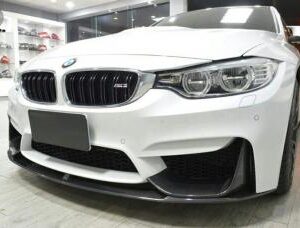 F80 F82 carbon fiber 3-piece front lip with clear coating for BMW