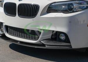 "2011-2013 BMW F10 M Performance Carbon Front Lip installed on a BMW."