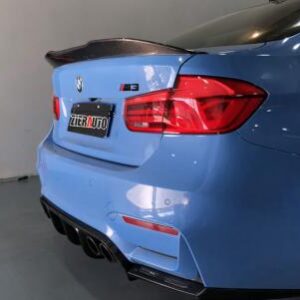 F80 Carbon Trunk Spoiler made from real carbon fiber with a clear coated finish.