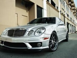 2007-2009 E-Class W211 E63 Carbon Front Lip made of real carbon fiber with UV clear coat.