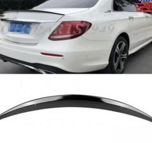 W213 2017-2020 Glossy Black Trunk Spoiler installed on E-Class Sedan