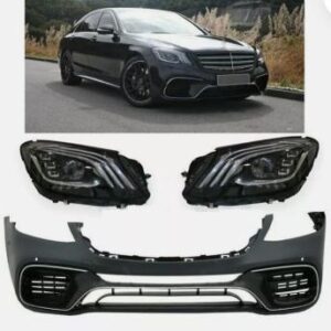 W222 2015-2017 S63 Upgrade Kit with headlights, inserts, and brackets for a premium transformation.