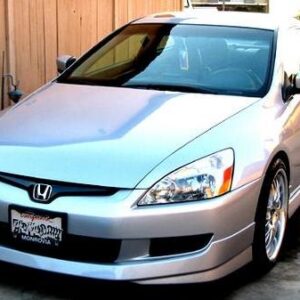 HFP Front Lip for 2003-2005 Honda Accord in Ultraflex Flat Black finish.