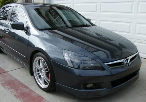 2006-2007 Honda Accord HFP Front Lip in Ultraflex Flat Black - Unpainted.