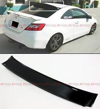 Civic 4DR 2006-2011 Plastic Roof Spoiler in Smoke Finish installed on a vehicle.