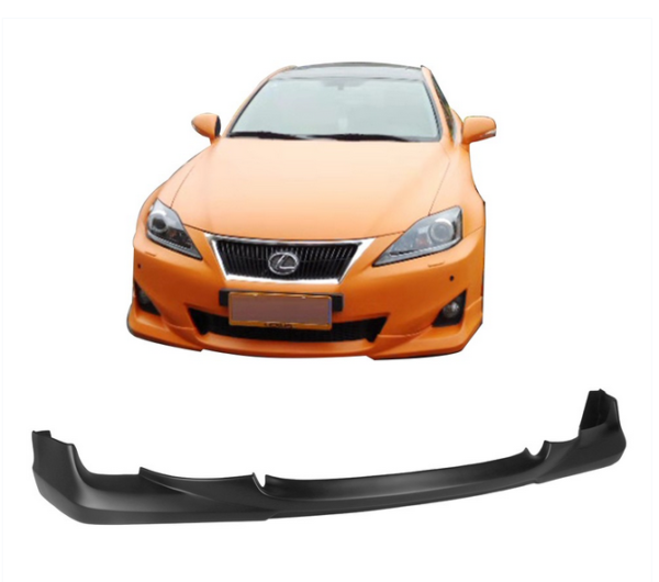 Lexus IS250 S Style Front Lip Spoiler in Flat Black Polyurethane for 2011-2013 Models