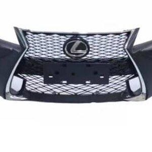 Lexus ES350 2013-2014 GS Conversion Front Bumper in unpainted poly plastic with lower inserts.