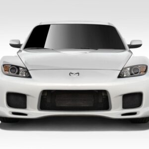 RX8 2004-2008 Duraflex Type F Front Bumper - Flat Black FRP with Aluminum Mesh