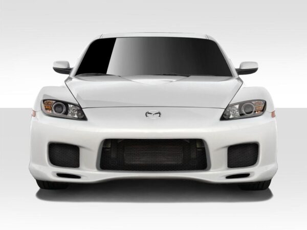 RX8 2004-2008 Duraflex Type F Front Bumper - Flat Black FRP with Aluminum Mesh