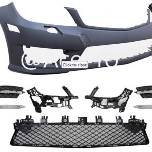 Front bumper assembly for 2012-2014 C250, C300, C350 AMG, including grille and fog lights