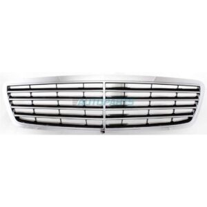 A sleek chrome grille designed for the 2008-2014 Mercedes-Benz C-Class, enhancing both coupe and sedan models.