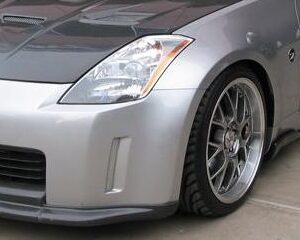 VADER Style Front Lip for Nissan 305Z (2003-2005) - UltraFlex Flat Black Overlay