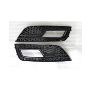 A4 2013-2016 RS Style Fog Light Cover Set in black plastic, designed for non-Sline models.