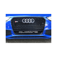 A4/S4 2017-2019 B9 All Black S4 Grille Quattro with removable RS4 logo and chrome or black Audi rings