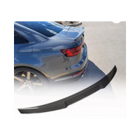 A4/S4 2017-2019 B9 V Style Carbon Spoiler made from real carbon fiber with a clear coat finish.