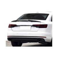 A4/S4 2017-2019 B9 V Style Glossy Black Spoiler with clear coat finish.