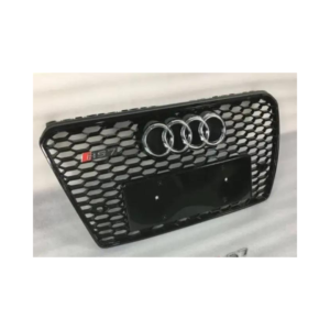 A7/S7 RS7 Look Black Front Grille with glossy finish and logo options.