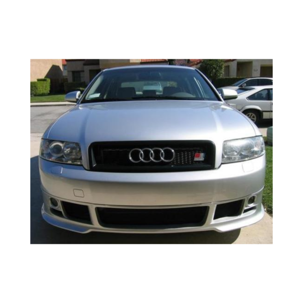 A4 2002-2004 ABT Style Front Lip in Ultraflex Flat Black. Perfectly designed for an aggressive look and aerodynamic performance.