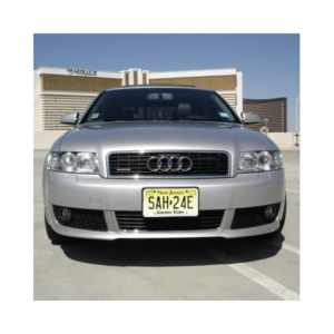 A4 Ultrasport Front Lip made from poly plastic, primed black, designed for 2002-2004 Audi A4.