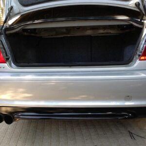 E46 MTECH Rear Bumper for BMW 1999-2006, poly plastic with diffuser and tow cover included