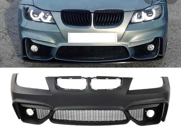 BMW E90 M4 Style Front Bumper with fog holes and lower grilles