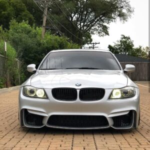 E90 2006-2011 M4 Style Front Bumper with Fog Hole and Three Lower Grilles