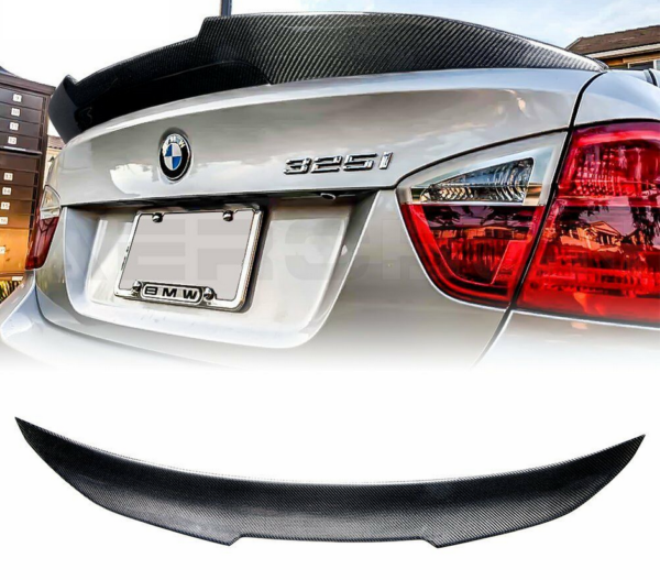 E90 PSM Look Carbon Fiber Spoiler installed on a BMW.