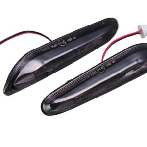 A pair of smoke fender marker lights for vehicles, showcasing left and right indicators, designed for direct plug-and-play installation