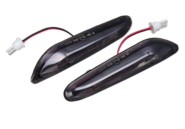 A pair of smoke fender marker lights for vehicles, showcasing left and right indicators, designed for direct plug-and-play installation