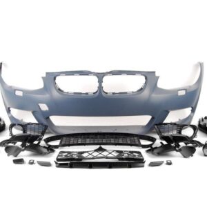 E92 E93 MTECH Front Bumper Assembly for 2011-2013 BMW, complete with grills and fog lamps.