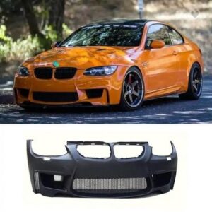 E92 E93 1M Look Front Bumper for 2011-2013 BMW 328i and 335i, bolt-on installation, includes lower grill