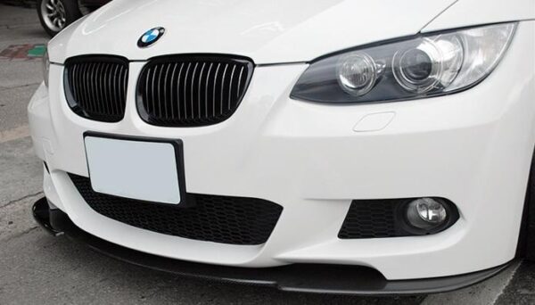 High-quality MTech KR Carbon Fiber Front Lip for 2007-2010 E92 Coupe, designed for MTech and M-Sport bumpers.