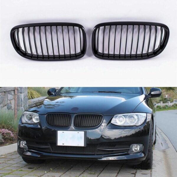 Black Kidney Grills for E92 Series Coupe 2011-2013 in matte and gloss finishes