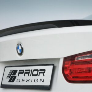 Unpainted plastic F30 performance trunk spoiler for 2012-2018 BMW models.