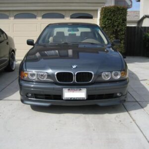 E39 5 Series AC Style Front Lip - Polyurethane, Flat Black, Fits Non-M Bumper