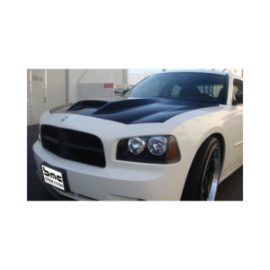 2005-2010 Dodge Charger SRT-8 Hood made from fiberglass with black gelcoat finish