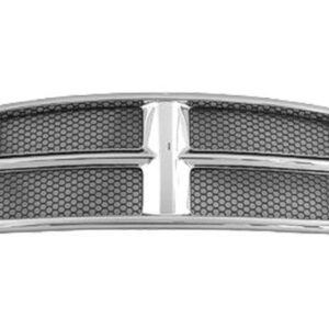 Chrome grille with black honeycomb pattern for RAM trucks, fitting models 1500, 2500, and 3500 from 2002 to 2005.