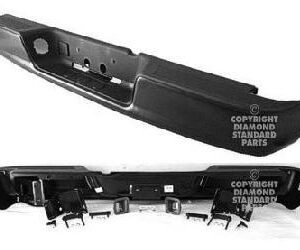 High-quality black rear bumper assembly for RAM 2002-2008, fits 1500, 2500, and 3500 models.