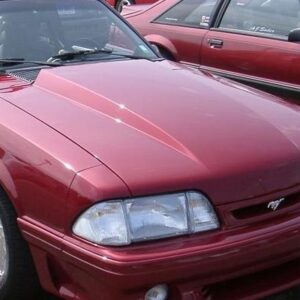 1987-1993 Mustang 2.5" Fiberglass Cowl Hood in gelcoat finish