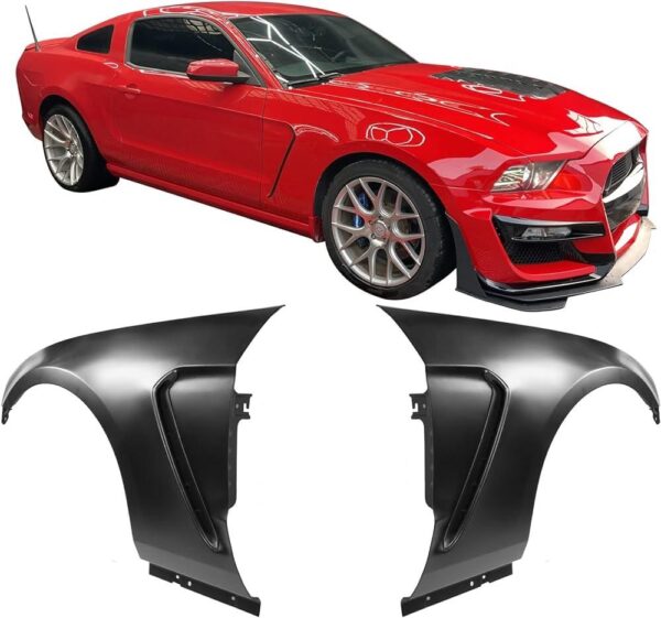 2015-2023 Mustang GT500 Look Front Fender Set bolt-on design for V6 and GT V8 models