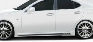 Lexus IS250 IS350 2006-2013 WD Side Skirts in Ultraflex Flat Black.