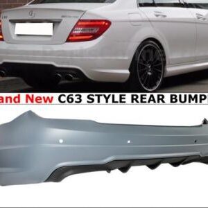 C63 Conversion Rear Bumper for 2008-2014 Mercedes C-Class